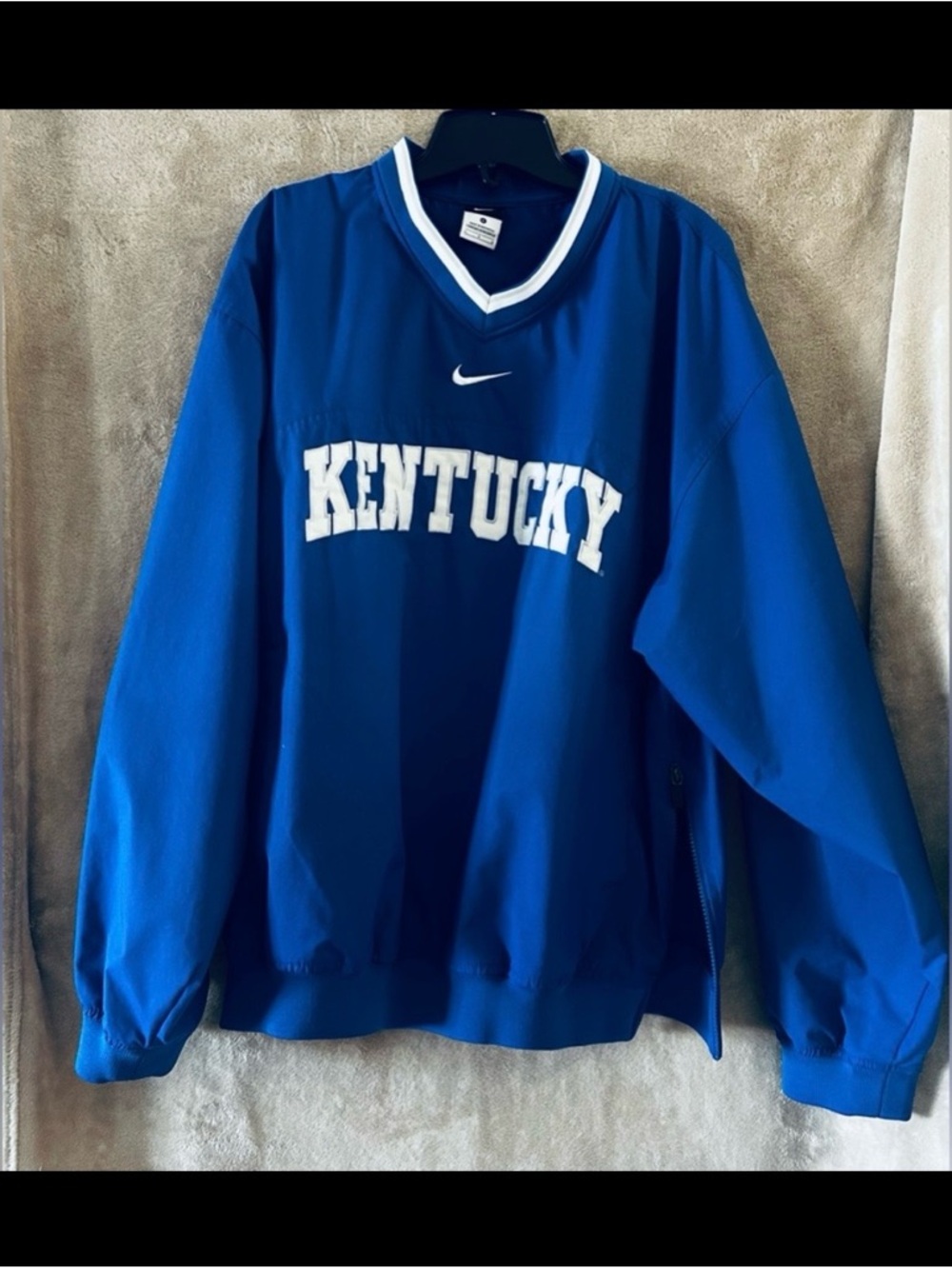 Nike Kentucky Wildcats Blue V-Neck Pullover Jacket Mens L Game Day